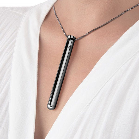 Le Wand Chrome Pendant Necklace Vibrator - Black