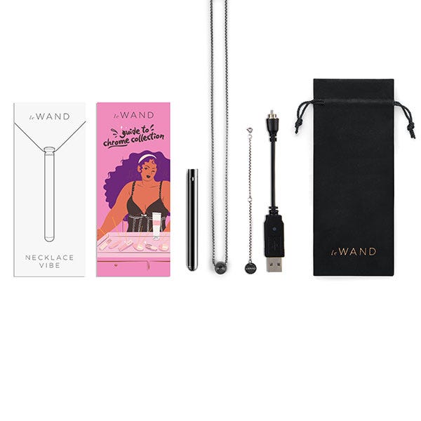 Le Wand Chrome Pendant Necklace Vibrator - Black