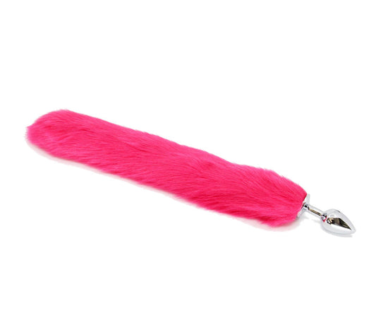Love In Leather Foxtail Hot Pink Small Plug
