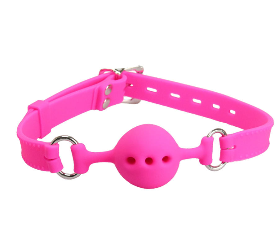 Love In Leather Small Silicone Breathable Ball Gag