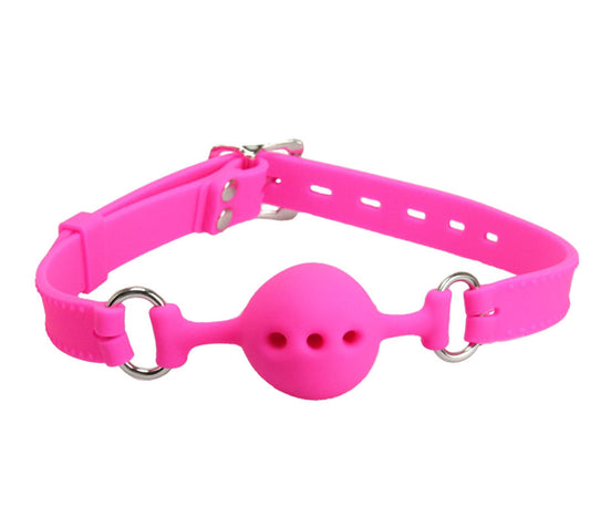 Love In Leather Small Silicone Breathable Ball Gag