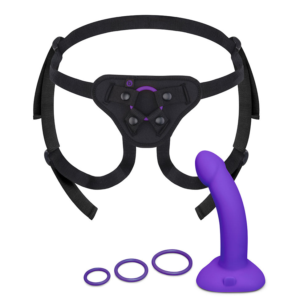 b-Vibe Vibrating Curved Strap-On Kit