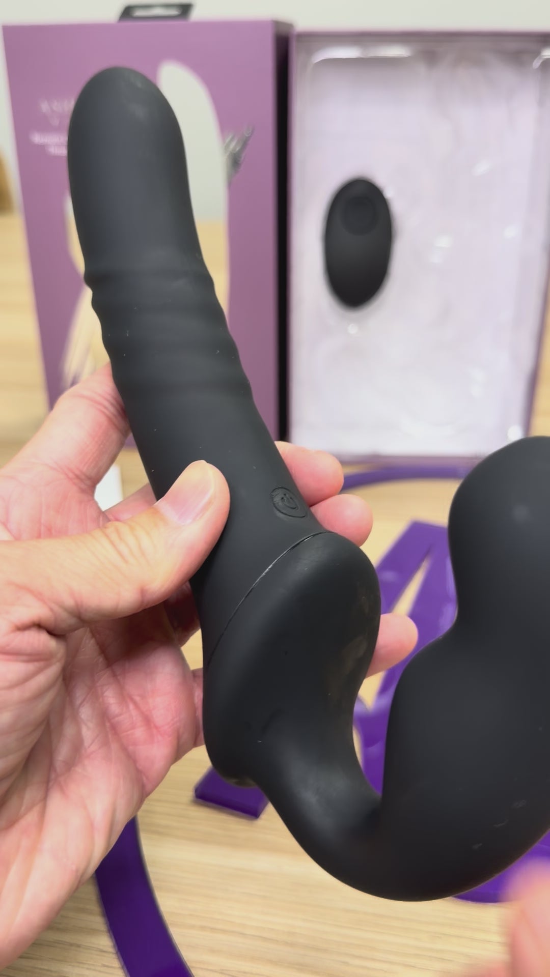 Ashella Vibes Remote Control Strapless Thrusting Strap-on