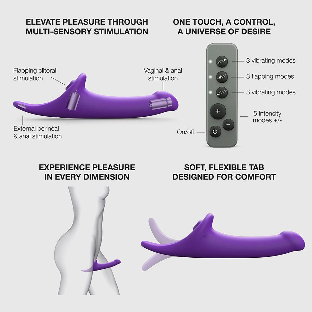 Strap-On-Me Multi Orgasm Vibrating Strap-On Dildo - Medium