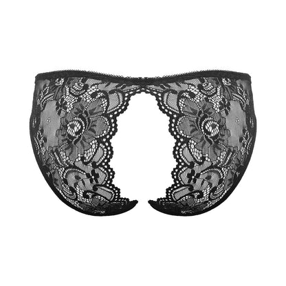 Love In Leather Open Bum Lace Panties