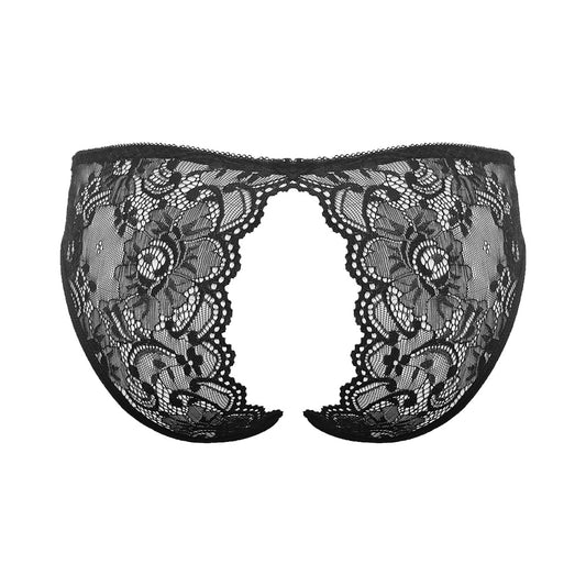 Love In Leather Open Bum Lace Panties