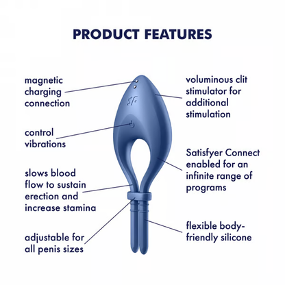 Satisfyer Bullseye Ring Vibrating Adjustable Lasso Cock Ring