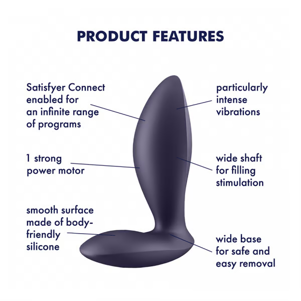 Satisfyer Power Plug App-Controlled Tapered Anal Vibrator