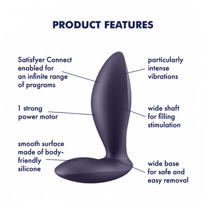 Satisfyer Power Plug App-Controlled Tapered Anal Vibrator