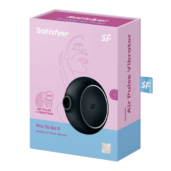 Satisfyer Pro To Go 3 Air Pulse Rechargeable Clitoral Stimulator & Vibration