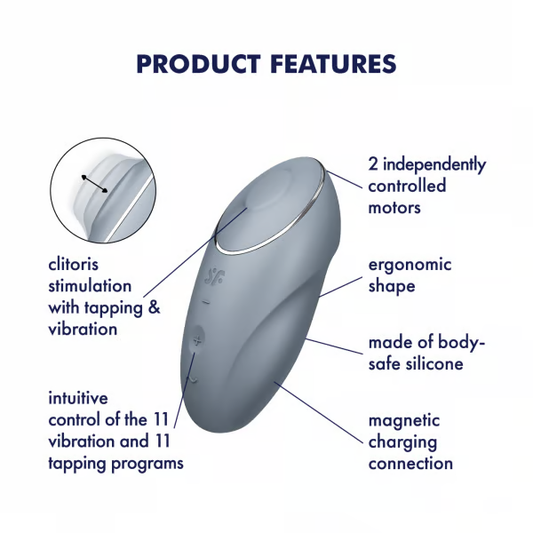 Satisfyer Tap and Climax 1 Lay-on Vibrator