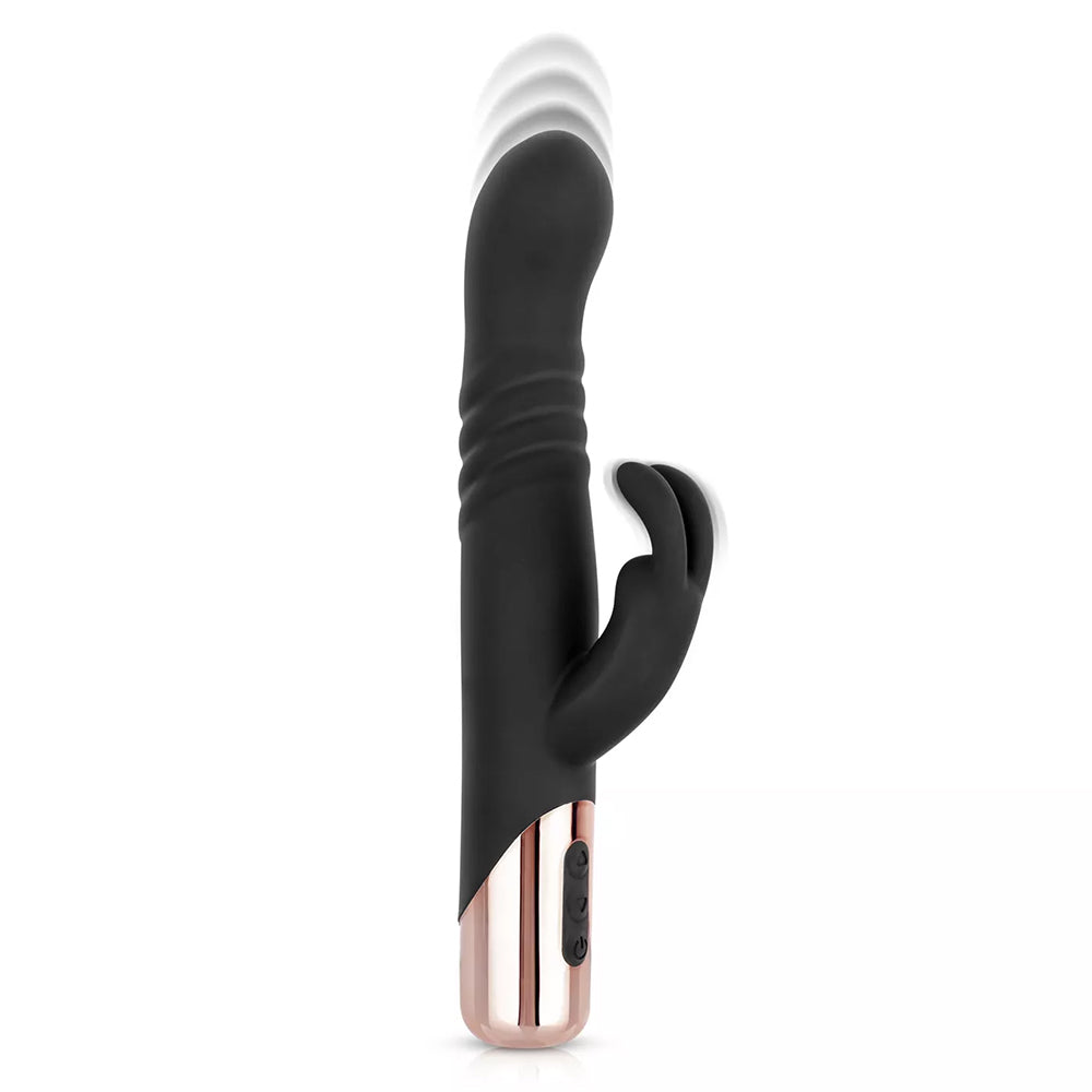 Rosy Gold Thrusting Rabbit Vibrator