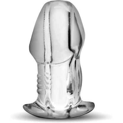 Master Series Dicked Clear Hollow Anal Plug - X-Large