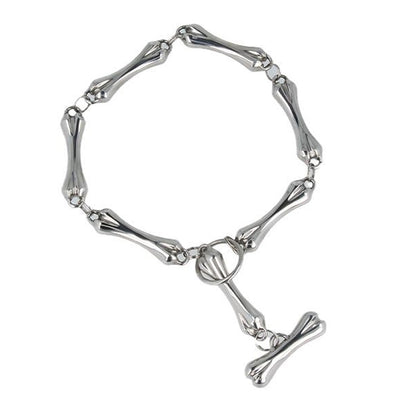Triune Bone Link Stainless Steel Chain Collar