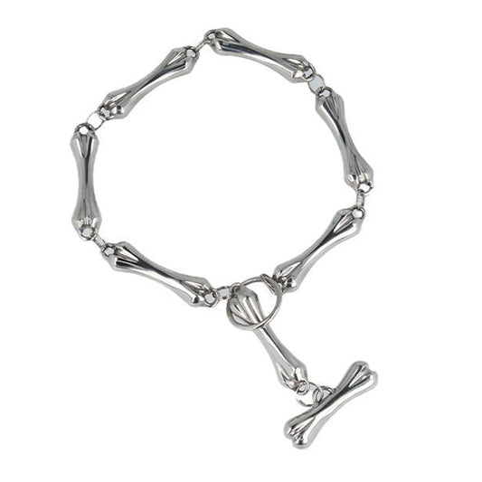 Triune Bone Link Stainless Steel Chain Collar