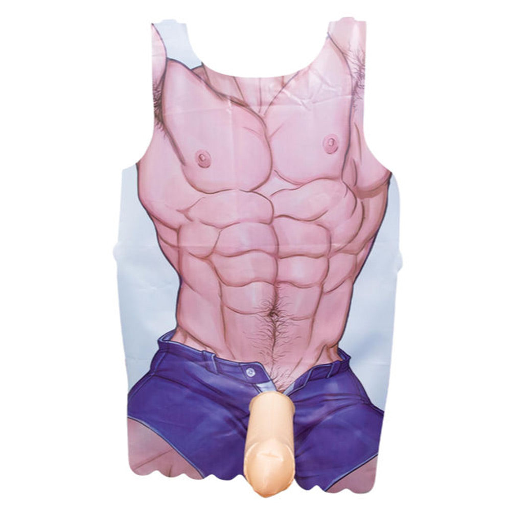 Novelty Apron With Inflatable Penis