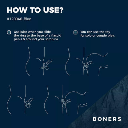 Boners Vibrating Double Cock Ring