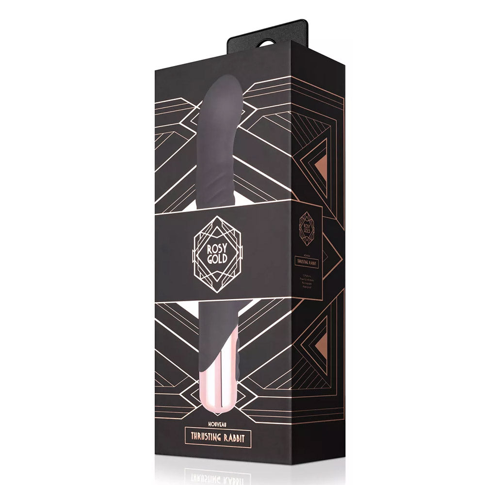 Rosy Gold Thrusting Rabbit Vibrator