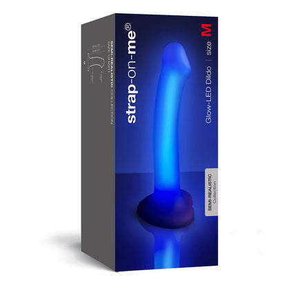 Strap-On-Me Glow-LED Suction Cup Dildo - Medium