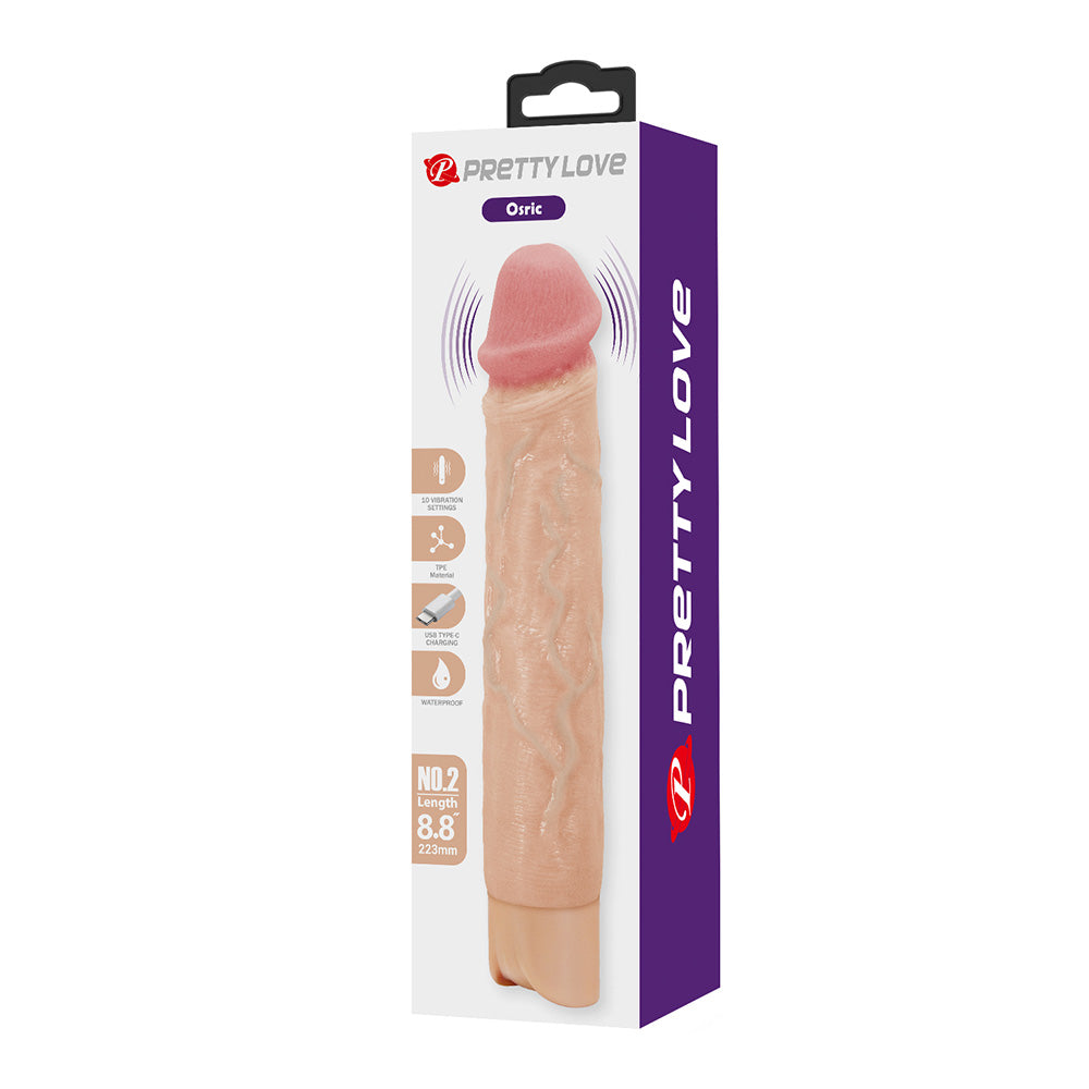 Pretty Love Osric 8.8" Vibrating Dildo