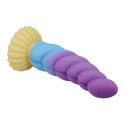 Power Monsters Unicorn Rippled Dildo