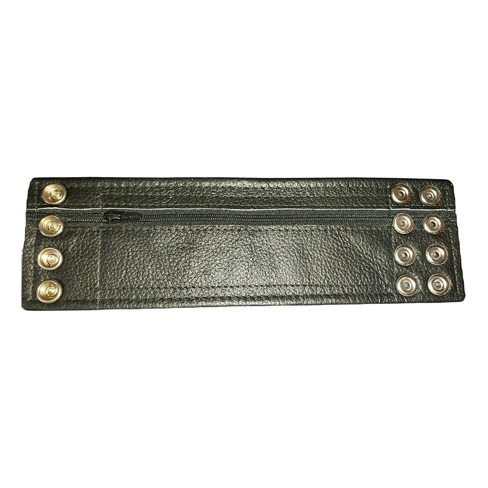 Triune Leather Wristband Zip Wallet