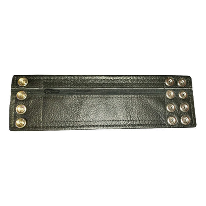 Triune Leather Wristband Zip Wallet