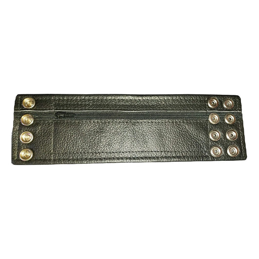 Triune Leather Wristband Zip Wallet