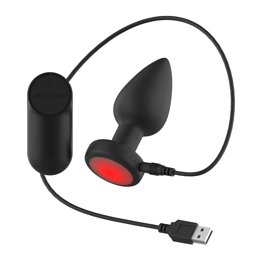 Passion Play Vibrating Butt Plug with LED base